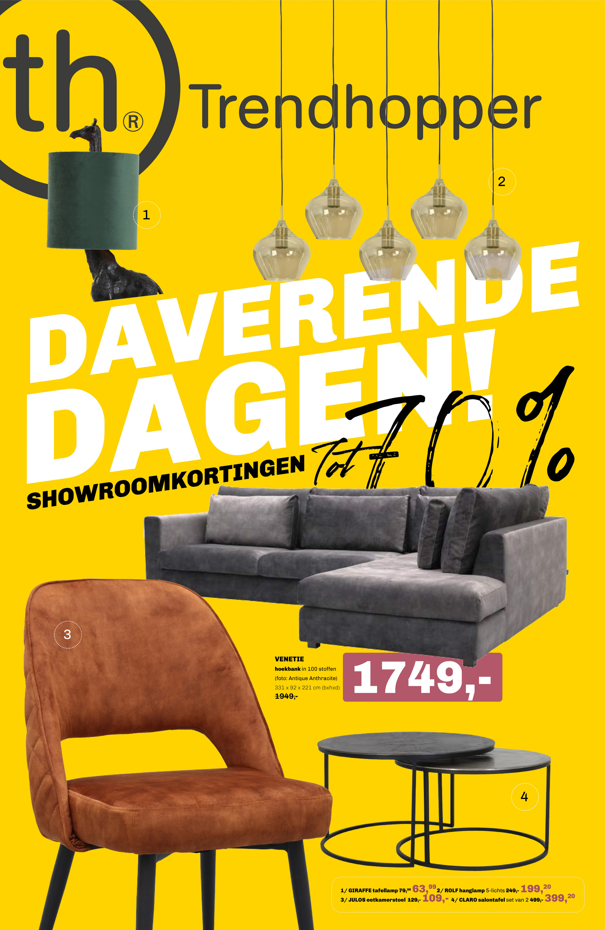 Trendhopper Trendhopper Daverende Dagen Folder Week 26 2021 Hanglamp Loki 5 Lichts